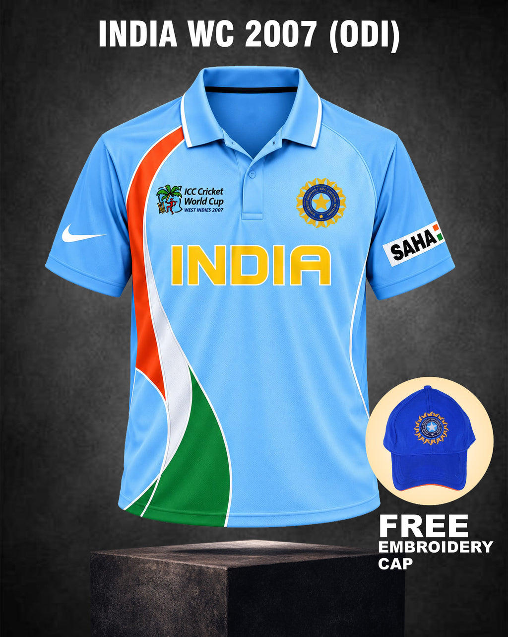 INDIA RETRO WC 2007 (ODI) JERSEY
