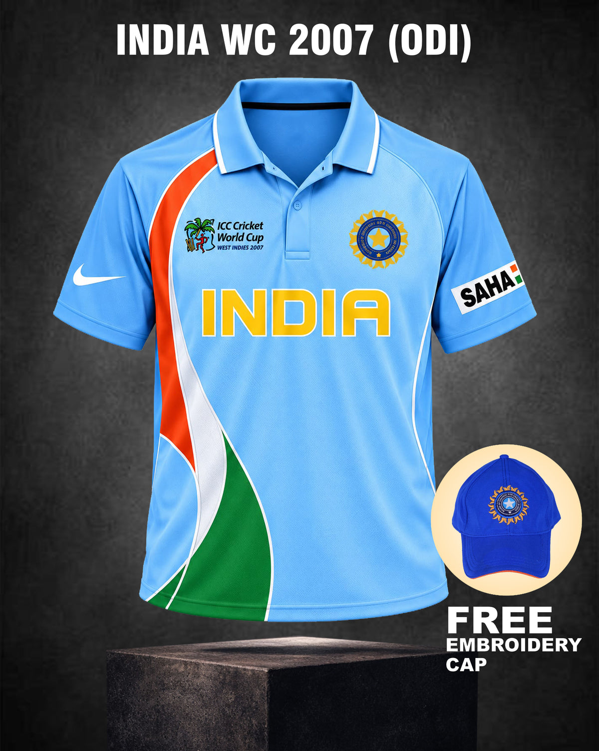 INDIA RETRO WC 2007 (ODI) JERSEY