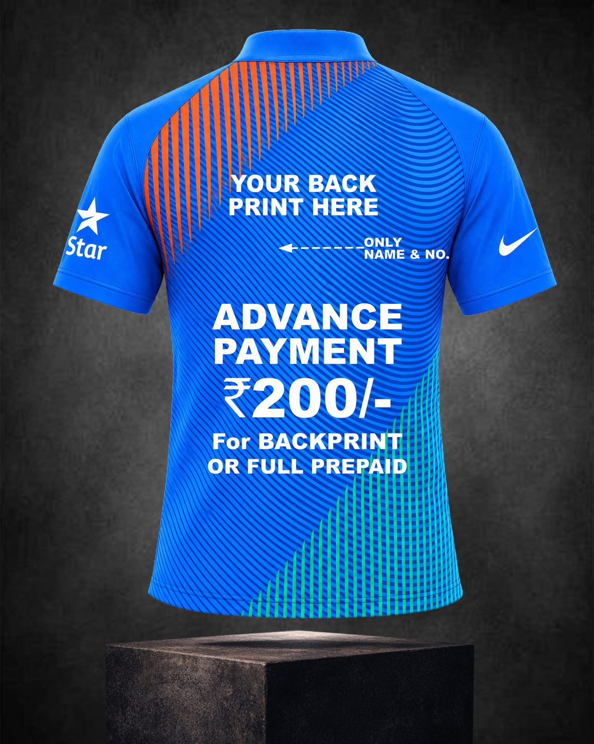 INDIA RETRO WC 2016 (T20) JERSEY
