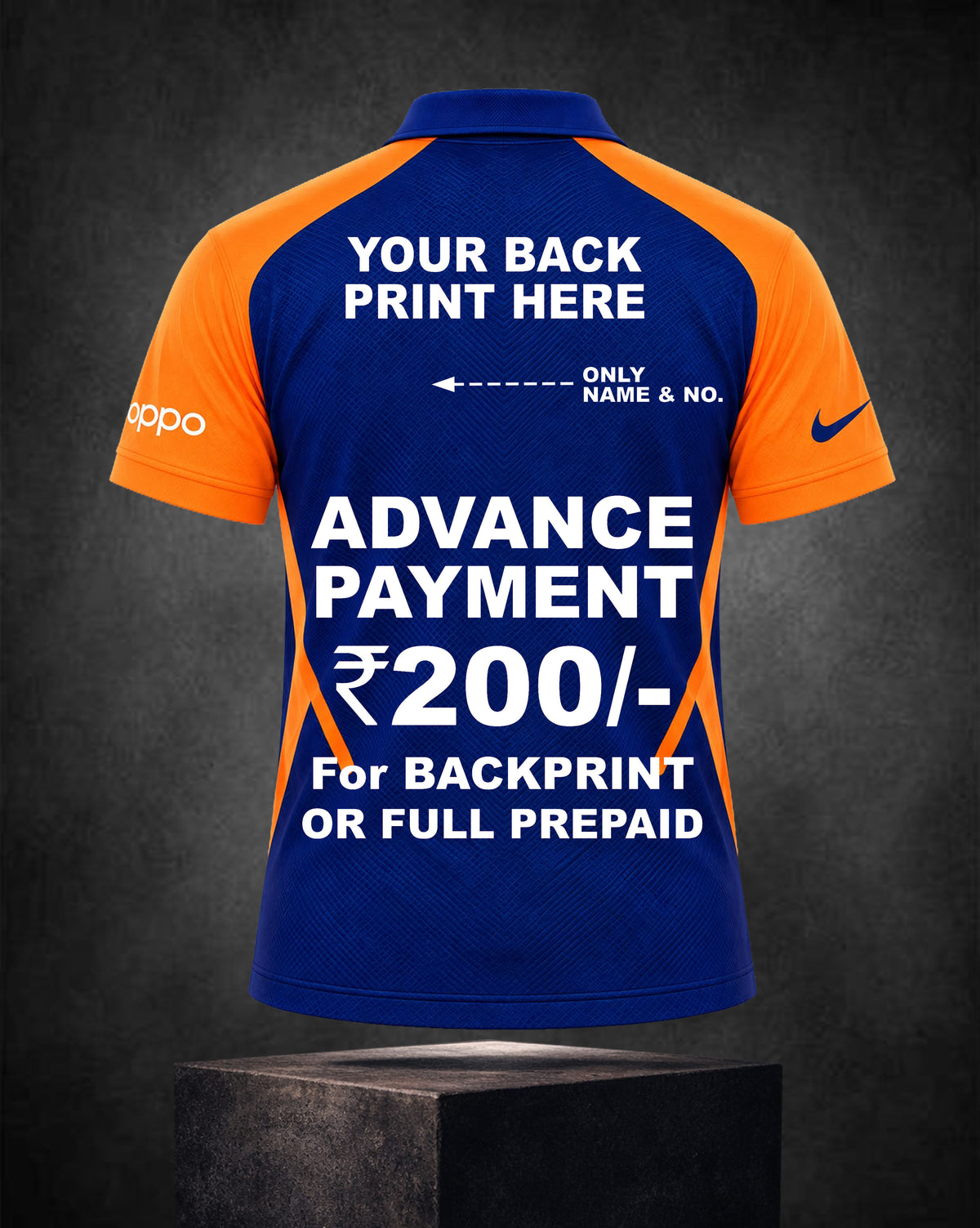 INDIA RETRO WC 2019 (ODI) Orange JERSEY