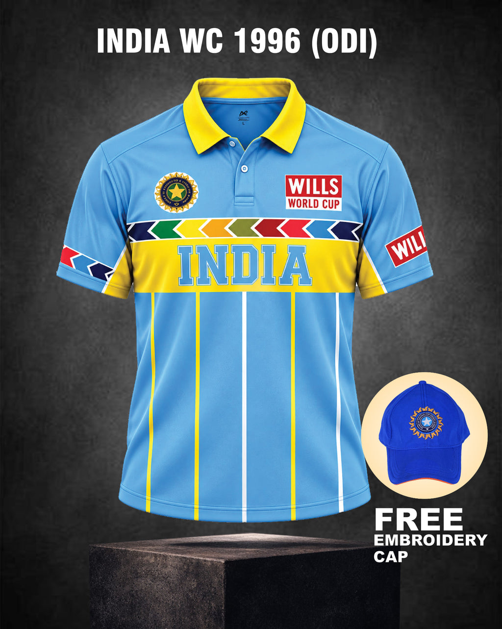 INDIA RETRO WC 1996 (ODI) JERSEY