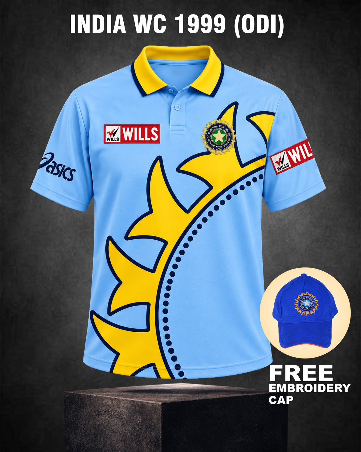 INDIA RETRO WC 1999 (ODI) JERSEY