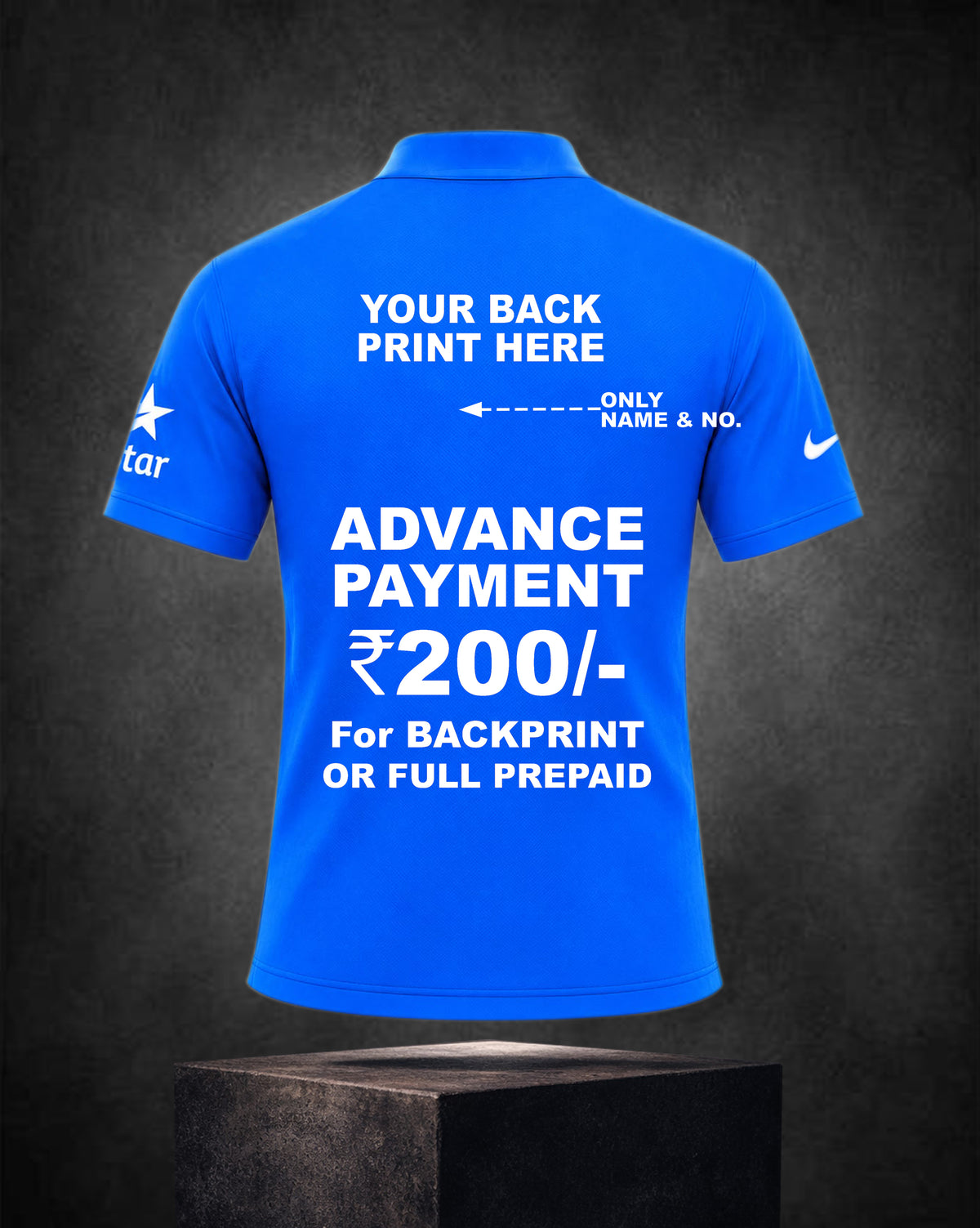 INDIA RETRO WC 2016 (T20) JERSEY