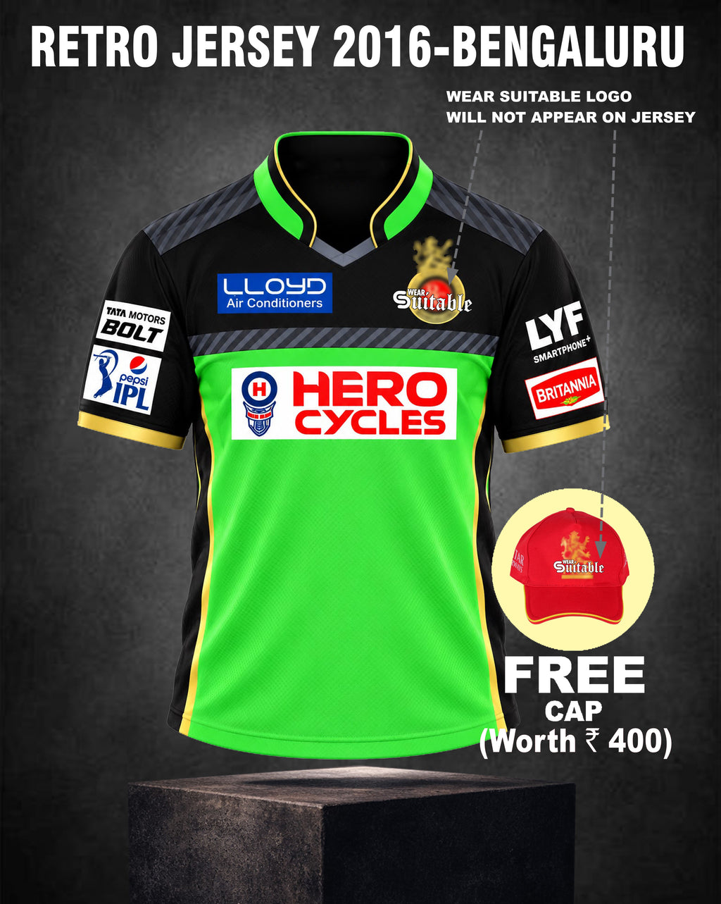 RETRO JERSEY - 2016 Green BENGALURU