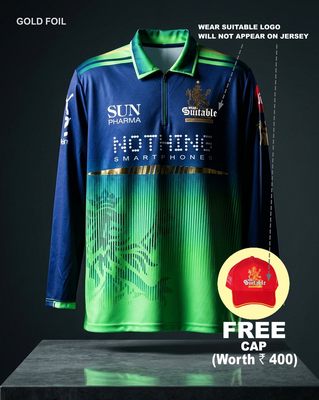 BENGALURU GREEN JERSEY FULL SLEEVES – (GOLD FOIL EDITION) 2026