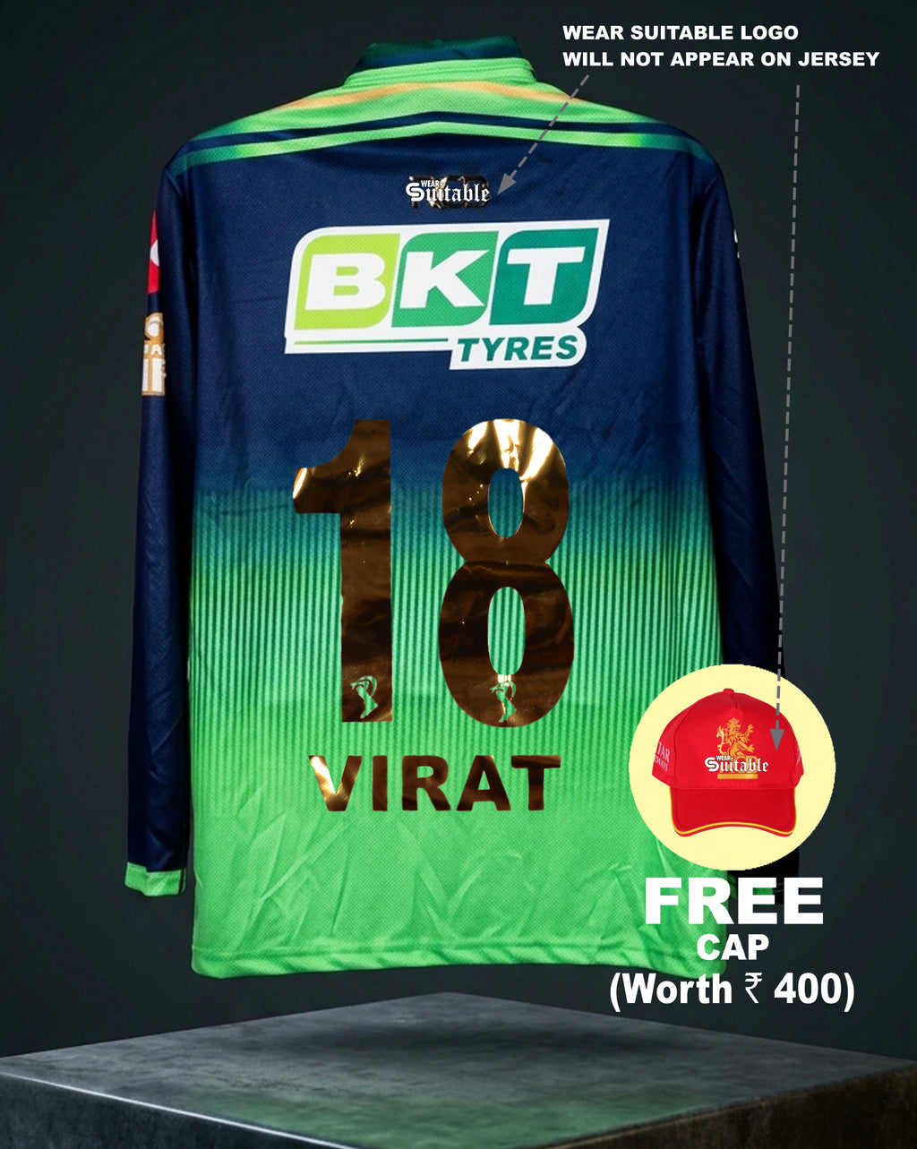 BENGALURU JERSEY GREEN FULL VK EDITION – (GOLD FOIL) 2026