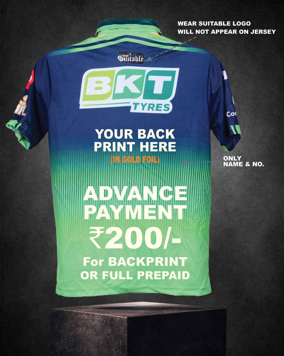 BENGALURU JERSEY GREEN –  TWO STAR (GOLD FOIL EDITION) 2026