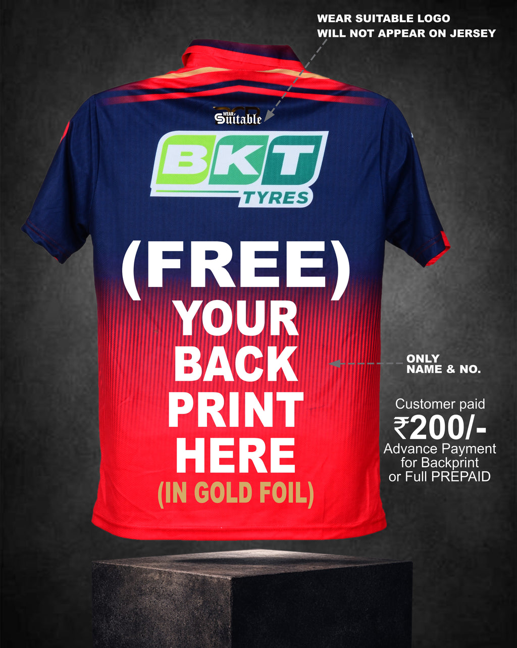 BENGALURU JERSEY – TWO STAR (GOLD FOIL EDITION) 2026