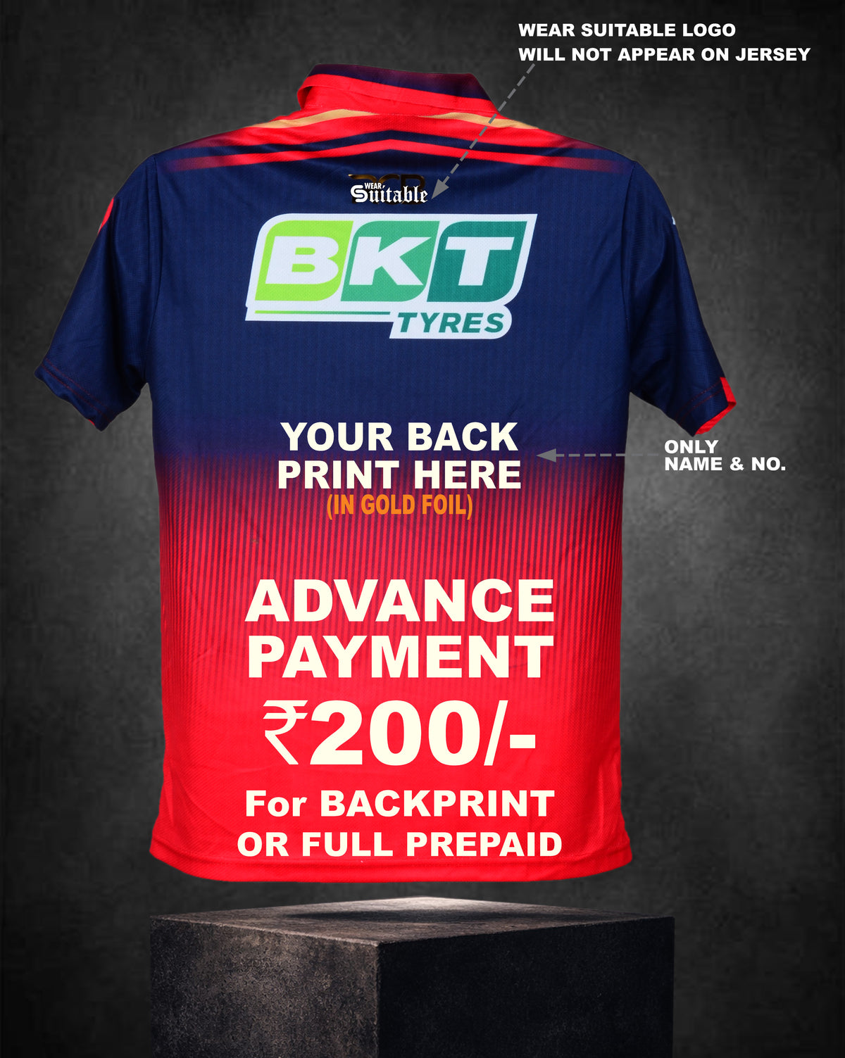 BENGALURU JERSEY – TWO STAR (GOLD FOIL EDITION) 2026