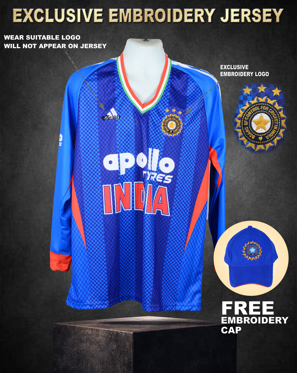 T20 - EXCLUSIVE EMBROIDERY JERSEY (FULL SLIVES)